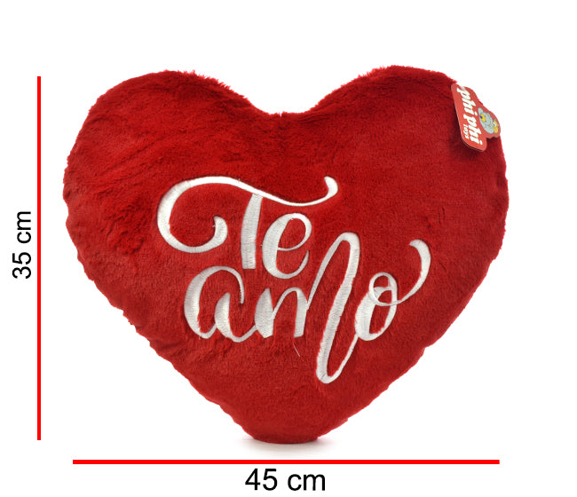 ALMOHADON CORAZON TE AMO 45CM